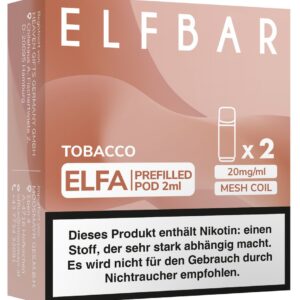 Elfbar ELFA Pods Tobacco US Mix 20mg 2 Stk.