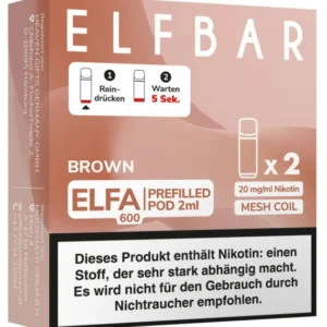 elfbar elfa kaufen Elfbar ELFA Pods Brown/Tobacco US Mix 20mg 2 Stk. – Der  Sportnahrungsdiscounter