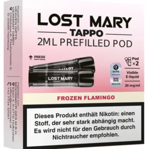 Lost Mary Tappo Frozen Flamingo Pods/Peach Ice (2 Ex.) 20mg/ml  Der  Sportnahrungsdiscounter