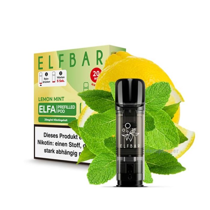 Elfbar ELFA Pods Sour Green Freeze/Lemon Mint 20mg 2 Stk. – Bild 2
