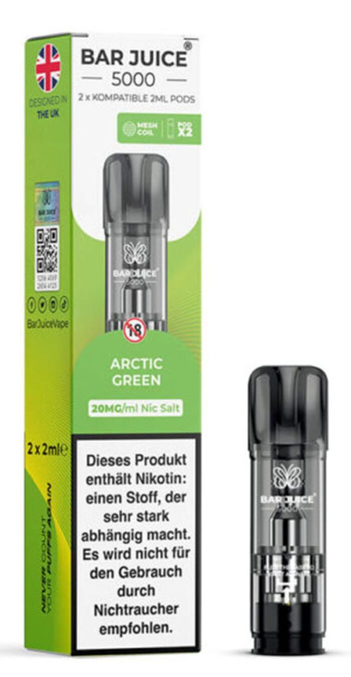 Bar Juice 5000 Arctic Green/Fresh Mint 2ml/20mg/2er Paket – Bild 2