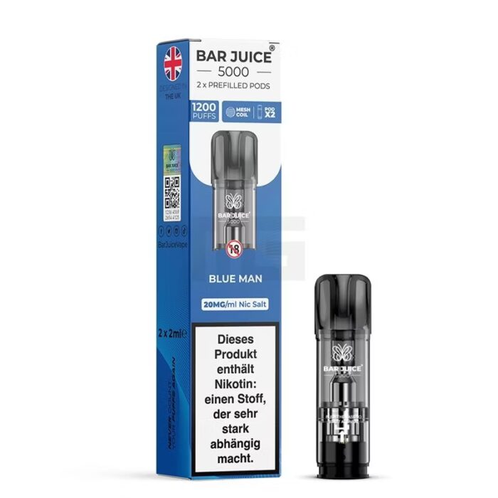 Bar Juice 5000 Blue Man/Blau-, Him-, Brombeeren 2ml/20mg/2er Paket – Bild 2