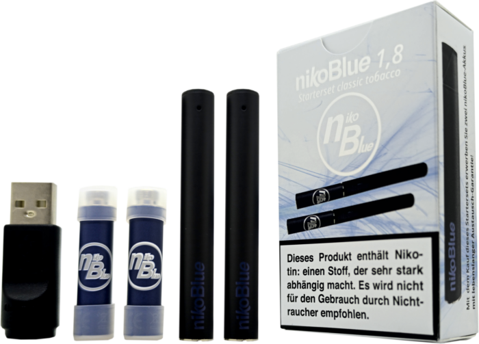 nikoBlue Starterset Black (2 Akkus+2 Refills) – Bild 2