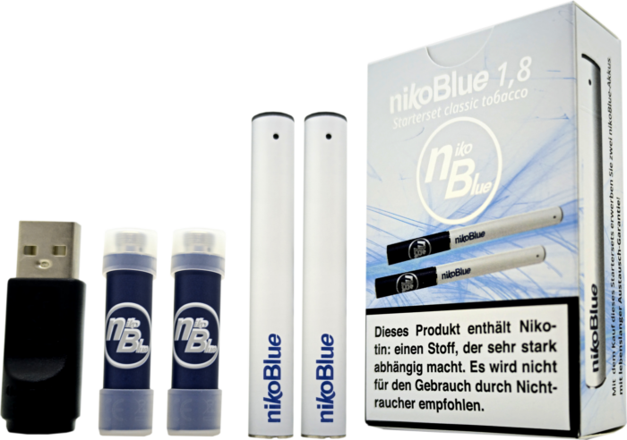 nikoBlue Starterset White (2 Akkus+2 Refills) – Bild 2