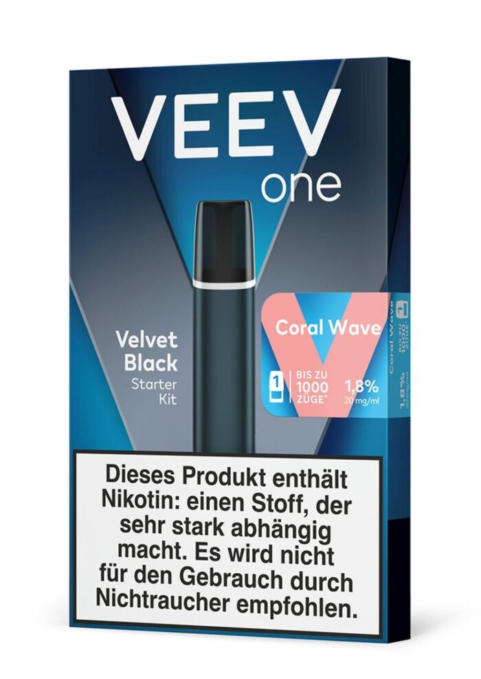 E-Zigarette VEEV ONE Starter Kit + 1 Pod Coral Wave/Watermelon